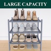 image:imageSmiry Bamboo Shoe Rack 3Tier Stackable Wooden Shoe Organizer for Entryway amp Closet Free Standing Wood Shoe Storage Shelf for Front Door amp Small Spaces NaturalGrey
