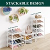 image:imageSmiry Bamboo Shoe Rack 3Tier Stackable Wooden Shoe Organizer for Entryway amp Closet Free Standing Wood Shoe Storage Shelf for Front Door amp Small Spaces NaturalWhite