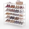 image:imageSmiry Bamboo Shoe Rack 3Tier Stackable Wooden Shoe Organizer for Entryway amp Closet Free Standing Wood Shoe Storage Shelf for Front Door amp Small Spaces NaturalWhite