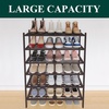 image:imageSmiry Bamboo Shoe Rack 3Tier Stackable Wooden Shoe Organizer for Entryway amp Closet Free Standing Wood Shoe Storage Shelf for Front Door amp Small Spaces NaturalBrown