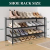 image:imageSmiry Bamboo Shoe Rack 3Tier Stackable Wooden Shoe Organizer for Entryway amp Closet Free Standing Wood Shoe Storage Shelf for Front Door amp Small Spaces NaturalBlack