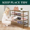 image:imageSmiry Bamboo Shoe Rack 3Tier Stackable Wooden Shoe Organizer for Entryway amp Closet Free Standing Wood Shoe Storage Shelf for Front Door amp Small Spaces NaturalWalnut