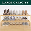 image:imageSmiry Bamboo Shoe Rack 3Tier Stackable Wooden Shoe Organizer for Entryway amp Closet Free Standing Wood Shoe Storage Shelf for Front Door amp Small Spaces NaturalNatural