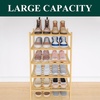 image:imageSmiry Bamboo Shoe Rack 3Tier Stackable Wooden Shoe Organizer for Entryway amp Closet Free Standing Wood Shoe Storage Shelf for Front Door amp Small Spaces NaturalNatural
