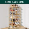 image:imageSmiry Bamboo Shoe Rack 3Tier Stackable Wooden Shoe Organizer for Entryway amp Closet Free Standing Wood Shoe Storage Shelf for Front Door amp Small Spaces NaturalNatural