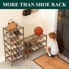 image:imageSmiry Bamboo Shoe Rack 3Tier Stackable Wooden Shoe Organizer for Entryway amp Closet Free Standing Wood Shoe Storage Shelf for Front Door amp Small Spaces NaturalWalnut