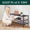 image:imageSmiry Bamboo Shoe Rack 3Tier Stackable Wooden Shoe Organizer for Entryway amp Closet Free Standing Wood Shoe Storage Shelf for Front Door amp Small Spaces NaturalBlack