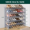 image:imageSmiry Bamboo Shoe Rack 3Tier Stackable Wooden Shoe Organizer for Entryway amp Closet Free Standing Wood Shoe Storage Shelf for Front Door amp Small Spaces NaturalGrey