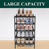 image:imageSmiry Bamboo Shoe Rack 3Tier Stackable Wooden Shoe Organizer for Entryway amp Closet Free Standing Wood Shoe Storage Shelf for Front Door amp Small Spaces NaturalBlack