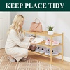 image:imageSmiry Bamboo Shoe Rack 3Tier Stackable Wooden Shoe Organizer for Entryway amp Closet Free Standing Wood Shoe Storage Shelf for Front Door amp Small Spaces NaturalNatural