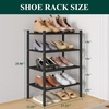 image:imageSmiry Bamboo Shoe Rack 3Tier Stackable Wooden Shoe Organizer for Entryway amp Closet Free Standing Wood Shoe Storage Shelf for Front Door amp Small Spaces NaturalBlack