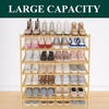 image:imageSmiry Bamboo Shoe Rack 3Tier Stackable Wooden Shoe Organizer for Entryway amp Closet Free Standing Wood Shoe Storage Shelf for Front Door amp Small Spaces NaturalNatural