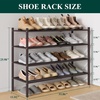 image:imageSmiry Bamboo Shoe Rack 3Tier Stackable Wooden Shoe Organizer for Entryway amp Closet Free Standing Wood Shoe Storage Shelf for Front Door amp Small Spaces NaturalBrown
