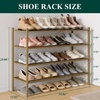 image:imageSmiry Bamboo Shoe Rack 3Tier Stackable Wooden Shoe Organizer for Entryway amp Closet Free Standing Wood Shoe Storage Shelf for Front Door amp Small Spaces NaturalWalnut