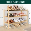 image:imageSmiry Bamboo Shoe Rack 3Tier Stackable Wooden Shoe Organizer for Entryway amp Closet Free Standing Wood Shoe Storage Shelf for Front Door amp Small Spaces NaturalNatural