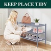 image:imageSmiry Bamboo Shoe Rack 3Tier Stackable Wooden Shoe Organizer for Entryway amp Closet Free Standing Wood Shoe Storage Shelf for Front Door amp Small Spaces NaturalGrey