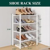 image:imageSmiry Bamboo Shoe Rack 3Tier Stackable Wooden Shoe Organizer for Entryway amp Closet Free Standing Wood Shoe Storage Shelf for Front Door amp Small Spaces NaturalWhite