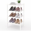 image:imageSmiry Bamboo Shoe Rack 3Tier Stackable Wooden Shoe Organizer for Entryway amp Closet Free Standing Wood Shoe Storage Shelf for Front Door amp Small Spaces NaturalWhite