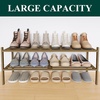 image:imageSmiry Bamboo Shoe Rack 3Tier Stackable Wooden Shoe Organizer for Entryway amp Closet Free Standing Wood Shoe Storage Shelf for Front Door amp Small Spaces NaturalWalnut
