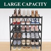 image:imageSmiry Bamboo Shoe Rack 3Tier Stackable Wooden Shoe Organizer for Entryway amp Closet Free Standing Wood Shoe Storage Shelf for Front Door amp Small Spaces NaturalBlack