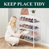image:imageSmiry Bamboo Shoe Rack 3Tier Stackable Wooden Shoe Organizer for Entryway amp Closet Free Standing Wood Shoe Storage Shelf for Front Door amp Small Spaces NaturalWhite