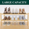 image:imageSmiry Bamboo Shoe Rack 3Tier Stackable Wooden Shoe Organizer for Entryway amp Closet Free Standing Wood Shoe Storage Shelf for Front Door amp Small Spaces NaturalNatural