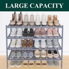 image:imageSmiry Bamboo Shoe Rack 3Tier Stackable Wooden Shoe Organizer for Entryway amp Closet Free Standing Wood Shoe Storage Shelf for Front Door amp Small Spaces NaturalGrey
