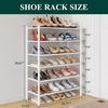 image:imageSmiry Bamboo Shoe Rack 3Tier Stackable Wooden Shoe Organizer for Entryway amp Closet Free Standing Wood Shoe Storage Shelf for Front Door amp Small Spaces NaturalWhite
