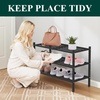 image:imageSmiry Bamboo Shoe Rack 3Tier Stackable Wooden Shoe Organizer for Entryway amp Closet Free Standing Wood Shoe Storage Shelf for Front Door amp Small Spaces NaturalBlack