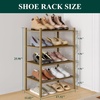 image:imageSmiry Bamboo Shoe Rack 3Tier Stackable Wooden Shoe Organizer for Entryway amp Closet Free Standing Wood Shoe Storage Shelf for Front Door amp Small Spaces NaturalWalnut