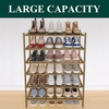 image:imageSmiry Bamboo Shoe Rack 3Tier Stackable Wooden Shoe Organizer for Entryway amp Closet Free Standing Wood Shoe Storage Shelf for Front Door amp Small Spaces NaturalWalnut