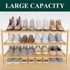 image:imageSmiry Bamboo Shoe Rack 3Tier Stackable Wooden Shoe Organizer for Entryway amp Closet Free Standing Wood Shoe Storage Shelf for Front Door amp Small Spaces NaturalNatural