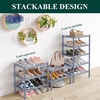 image:imageSmiry Bamboo Shoe Rack 3Tier Stackable Wooden Shoe Organizer for Entryway amp Closet Free Standing Wood Shoe Storage Shelf for Front Door amp Small Spaces NaturalGrey