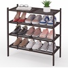 image:imageSmiry Bamboo Shoe Rack 3Tier Stackable Wooden Shoe Organizer for Entryway amp Closet Free Standing Wood Shoe Storage Shelf for Front Door amp Small Spaces NaturalBrown