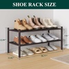 image:imageSmiry Bamboo Shoe Rack 3Tier Stackable Wooden Shoe Organizer for Entryway amp Closet Free Standing Wood Shoe Storage Shelf for Front Door amp Small Spaces NaturalBrown