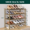 image:imageSmiry Bamboo Shoe Rack 3Tier Stackable Wooden Shoe Organizer for Entryway amp Closet Free Standing Wood Shoe Storage Shelf for Front Door amp Small Spaces NaturalWalnut