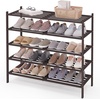 image:imageSmiry Bamboo Shoe Rack 3Tier Stackable Wooden Shoe Organizer for Entryway amp Closet Free Standing Wood Shoe Storage Shelf for Front Door amp Small Spaces NaturalBrown