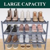 image:imageSmiry Bamboo Shoe Rack 3Tier Stackable Wooden Shoe Organizer for Entryway amp Closet Free Standing Wood Shoe Storage Shelf for Front Door amp Small Spaces NaturalGrey