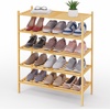 image:imageSmiry Bamboo Shoe Rack 3Tier Stackable Wooden Shoe Organizer for Entryway amp Closet Free Standing Wood Shoe Storage Shelf for Front Door amp Small Spaces NaturalNatural