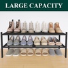 image:imageSmiry Bamboo Shoe Rack 3Tier Stackable Wooden Shoe Organizer for Entryway amp Closet Free Standing Wood Shoe Storage Shelf for Front Door amp Small Spaces NaturalBlack