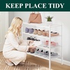 image:imageSmiry Bamboo Shoe Rack 3Tier Stackable Wooden Shoe Organizer for Entryway amp Closet Free Standing Wood Shoe Storage Shelf for Front Door amp Small Spaces NaturalWhite