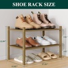 image:imageSmiry Bamboo Shoe Rack 3Tier Stackable Wooden Shoe Organizer for Entryway amp Closet Free Standing Wood Shoe Storage Shelf for Front Door amp Small Spaces NaturalWalnut