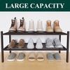 image:imageSmiry Bamboo Shoe Rack 3Tier Stackable Wooden Shoe Organizer for Entryway amp Closet Free Standing Wood Shoe Storage Shelf for Front Door amp Small Spaces NaturalBrown