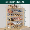image:imageSmiry Bamboo Shoe Rack 3Tier Stackable Wooden Shoe Organizer for Entryway amp Closet Free Standing Wood Shoe Storage Shelf for Front Door amp Small Spaces NaturalNatural