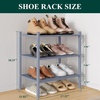 image:imageSmiry Bamboo Shoe Rack 3Tier Stackable Wooden Shoe Organizer for Entryway amp Closet Free Standing Wood Shoe Storage Shelf for Front Door amp Small Spaces NaturalGrey