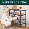 image:imageSmiry Bamboo Shoe Rack 3Tier Stackable Wooden Shoe Organizer for Entryway amp Closet Free Standing Wood Shoe Storage Shelf for Front Door amp Small Spaces NaturalBrown