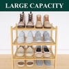image:imageSmiry Bamboo Shoe Rack 3Tier Stackable Wooden Shoe Organizer for Entryway amp Closet Free Standing Wood Shoe Storage Shelf for Front Door amp Small Spaces NaturalNatural