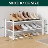 image:imageSmiry Bamboo Shoe Rack 3Tier Stackable Wooden Shoe Organizer for Entryway amp Closet Free Standing Wood Shoe Storage Shelf for Front Door amp Small Spaces NaturalWhite