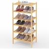 image:imageSmiry Bamboo Shoe Rack 3Tier Stackable Wooden Shoe Organizer for Entryway amp Closet Free Standing Wood Shoe Storage Shelf for Front Door amp Small Spaces NaturalNatural