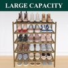 image:imageSmiry Bamboo Shoe Rack 3Tier Stackable Wooden Shoe Organizer for Entryway amp Closet Free Standing Wood Shoe Storage Shelf for Front Door amp Small Spaces NaturalWalnut
